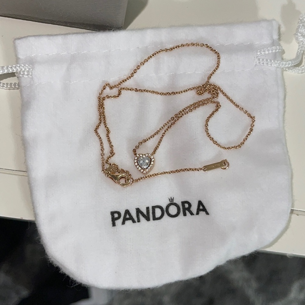 Pandora Rose Gold heart Necklace